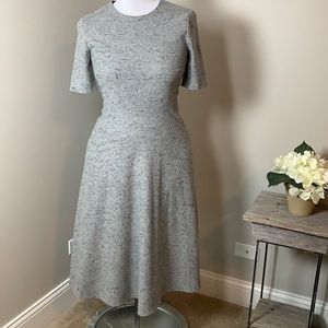 ZARA WOMAN Gray Tweed Dress Midi Size Medium